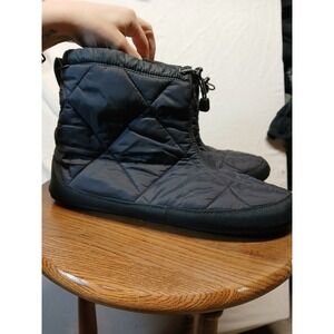 Ll bean mens slippers size 14 black puffer shoes camping water repellent outdoor